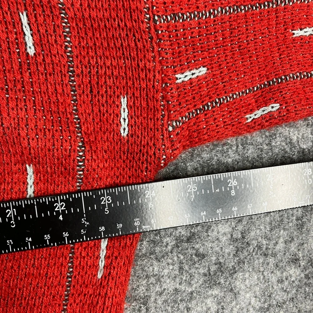 McGregor Sweater Mens XL Red Knit Vintage Acrylic Pullover Retro Pattern 90s